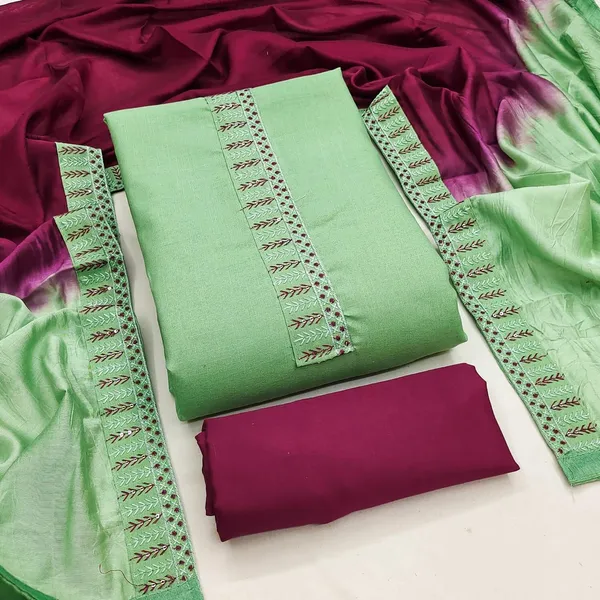 Exclusive_Dress_Material_Suit_For_Women_Slub_Cotton_Tie_Work