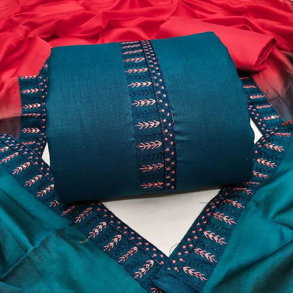 Exclusive_Dress_Material_Suit_For_Women_Slub_Cotton_Tie_Work