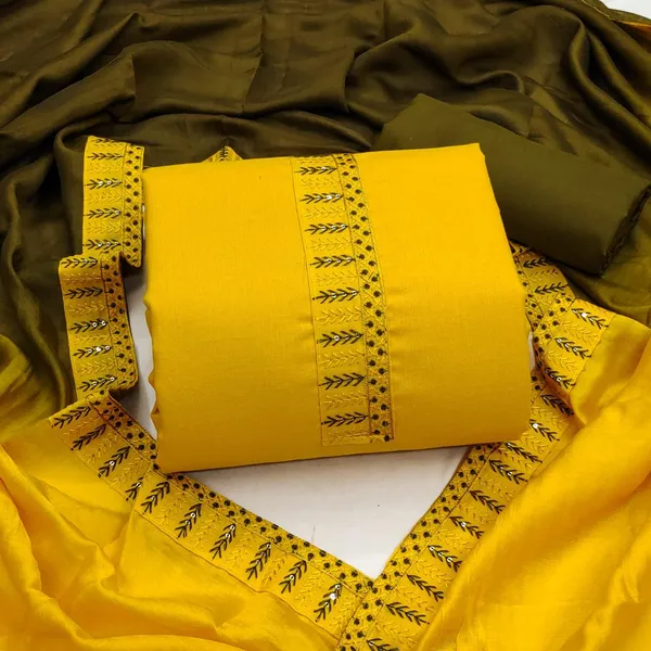 Exclusive_Dress_Material_Suit_For_Women_Slub_Cotton_Tie_Work