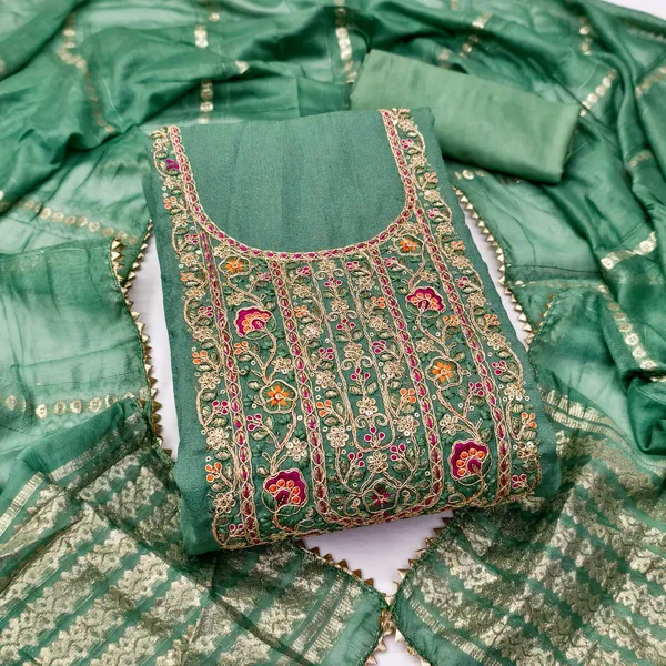 Exclusive_Dress_Material_Suit_For_Women_Pure_Vichitra_Silk_With_Coding_Work