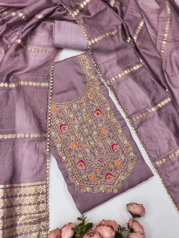 Exclusive_Dress_Material_Suit_For_Women_Pure_Vichitra_Silk_With_Coding_Work