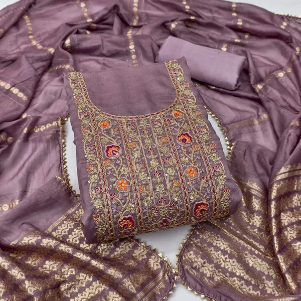 Exclusive_Dress_Material_Suit_For_Women_Pure_Vichitra_Silk_With_Coding_Work