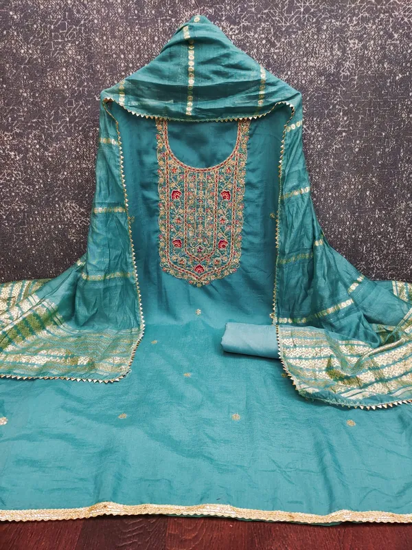 Exclusive_Dress_Material_Suit_For_Women_Pure_Vichitra_Silk_With_Coding_Work