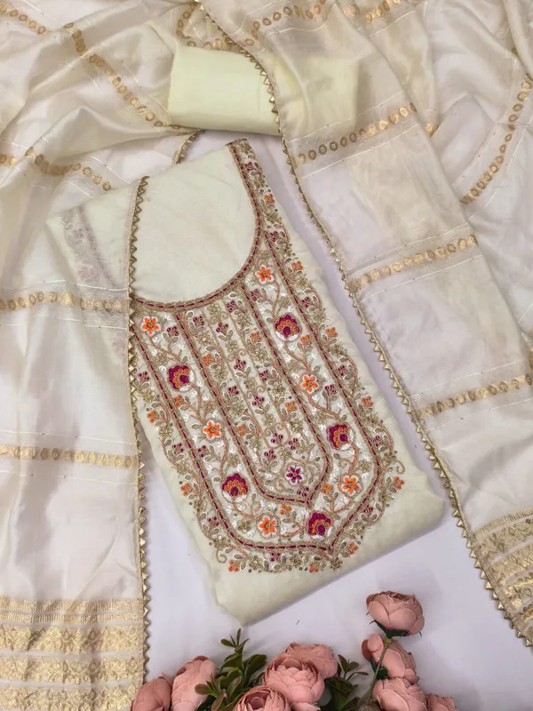 Exclusive_Dress_Material_Suit_For_Women_Pure_Vichitra_Silk_With_Coding_Work
