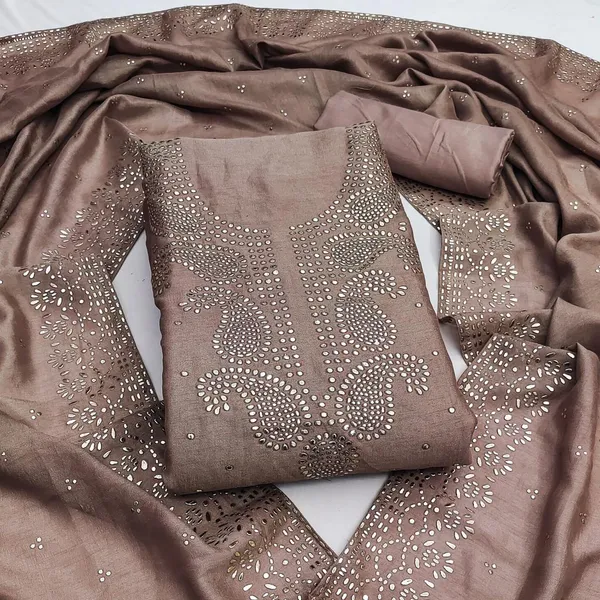 Exclusive_Dress_Material_Suit_For_Women_Pure_Vichitra_Silk_With_Coding_Work