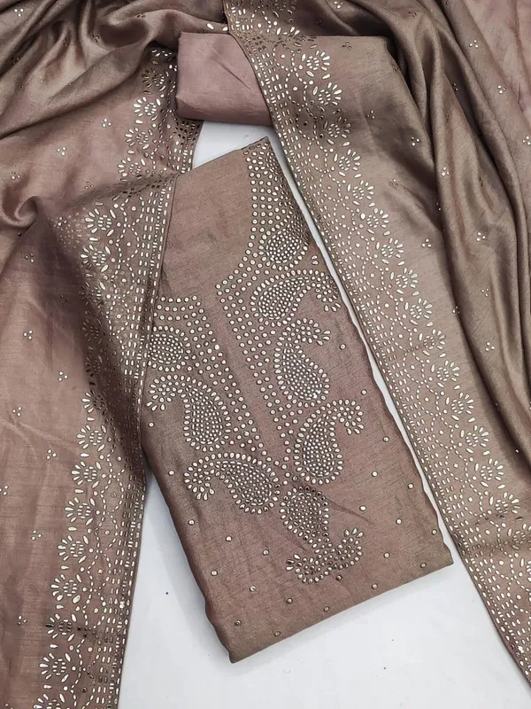 Exclusive_Dress_Material_Suit_For_Women_Pure_Vichitra_Silk_With_Coding_Work