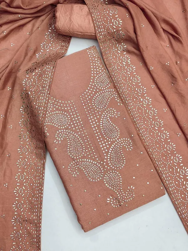 Exclusive_Dress_Material_Suit_For_Women_Pure_Vichitra_Silk_With_Coding_Work