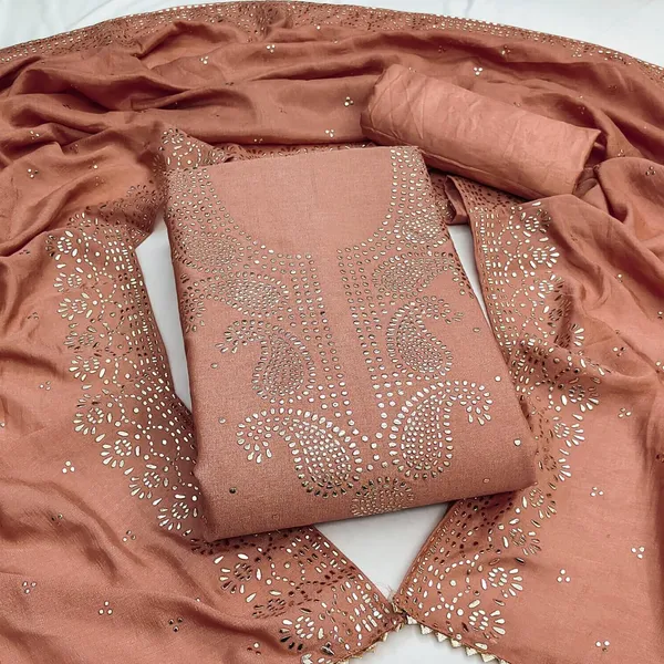 Exclusive_Dress_Material_Suit_For_Women_Pure_Vichitra_Silk_With_Coding_Work