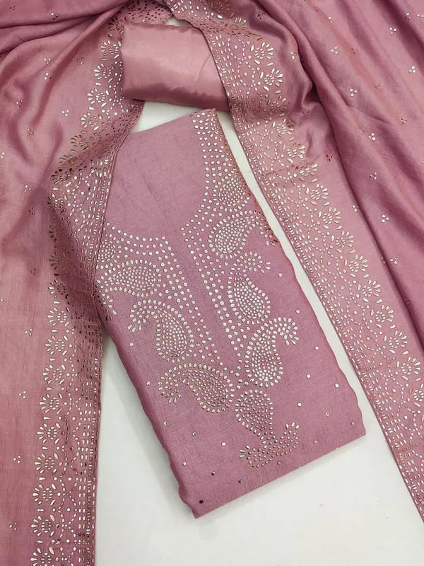Exclusive_Dress_Material_Suit_For_Women_Pure_Vichitra_Silk_With_Coding_Work
