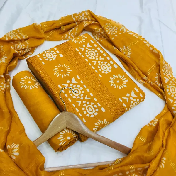 Unstitched_Maharani_Pure_Chanderi_Cotton_Dress_Material_For_Her_With_4.50_Meter_Top_And_Bottom_And_2_Meter_Dupatta