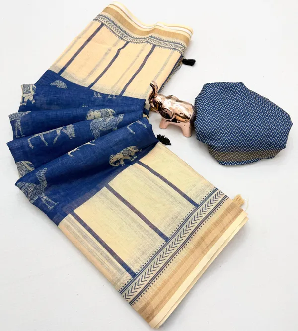Kalamkari_Patola__Pure_Linen_Saree_And_Batin_Blouse_-_Gajari_Pink