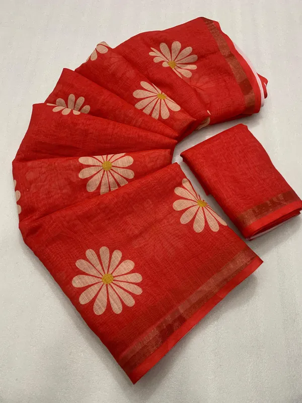 Kalamkari_Patola__Pure_Linen_Saree_And_Batin_Blouse_-_Gajari_Pink