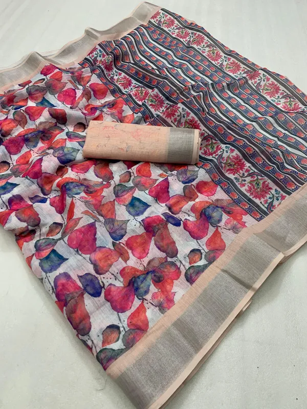 Kalamkari_Patola__Pure_Linen_Saree_And_Batin_Blouse_-_Gajari_Pink