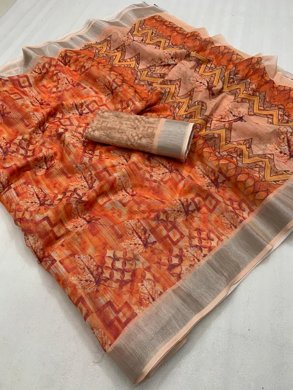 Kalamkari_Patola__Pure_Linen_Saree_And_Batin_Blouse_-_Gajari_Pink