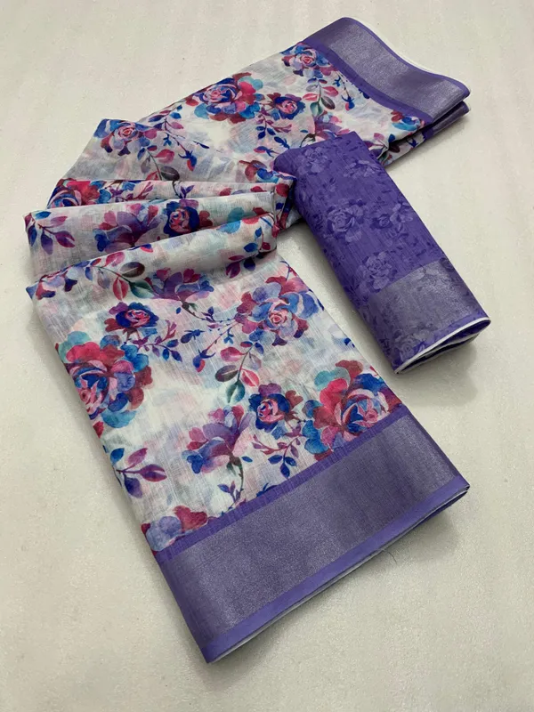 Kalamkari_Patola__Pure_Linen_Saree_And_Batin_Blouse_-_Gajari_Pink