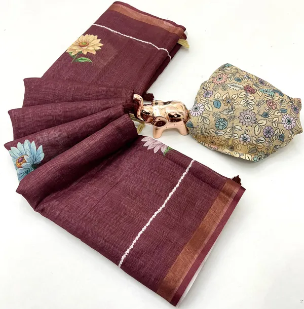 Kalamkari_Patola__Pure_Linen_Saree_And_Batin_Blouse_-_Gajari_Pink