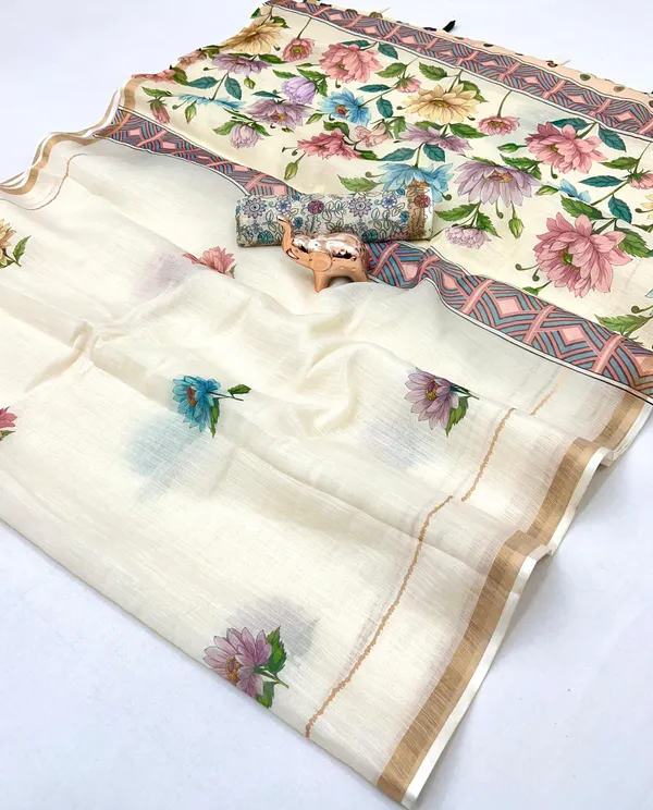 Kalamkari_Patola__Pure_Linen_Saree_And_Batin_Blouse_-_Gajari_Pink