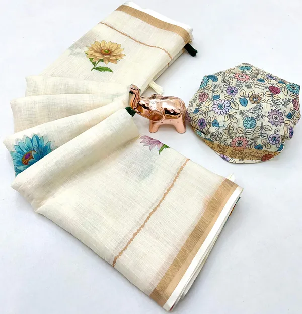 Kalamkari_Patola__Pure_Linen_Saree_And_Batin_Blouse_-_Gajari_Pink