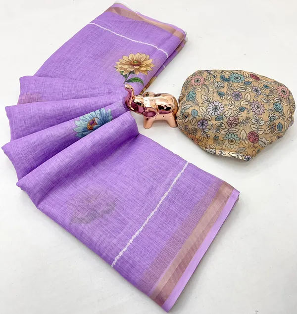 Kalamkari_Patola__Pure_Linen_Saree_And_Batin_Blouse_-_Gajari_Pink