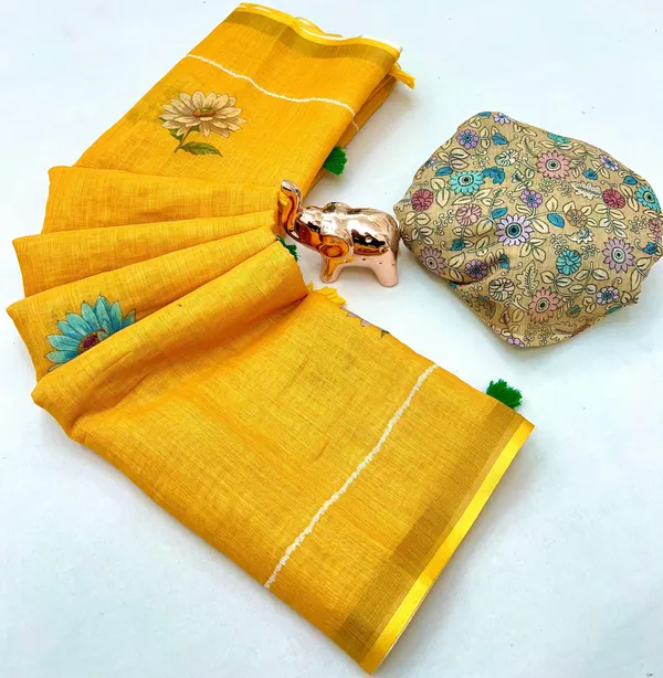 Kalamkari_Patola__Pure_Linen_Saree_And_Batin_Blouse_-_Gajari_Pink