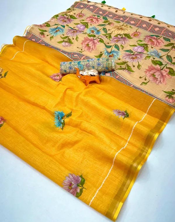 Kalamkari_Patola__Pure_Linen_Saree_And_Batin_Blouse_-_Gajari_Pink