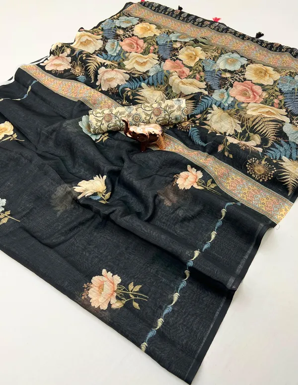 Kalamkari_Patola__Pure_Linen_Saree_And_Batin_Blouse_-_Gajari_Pink