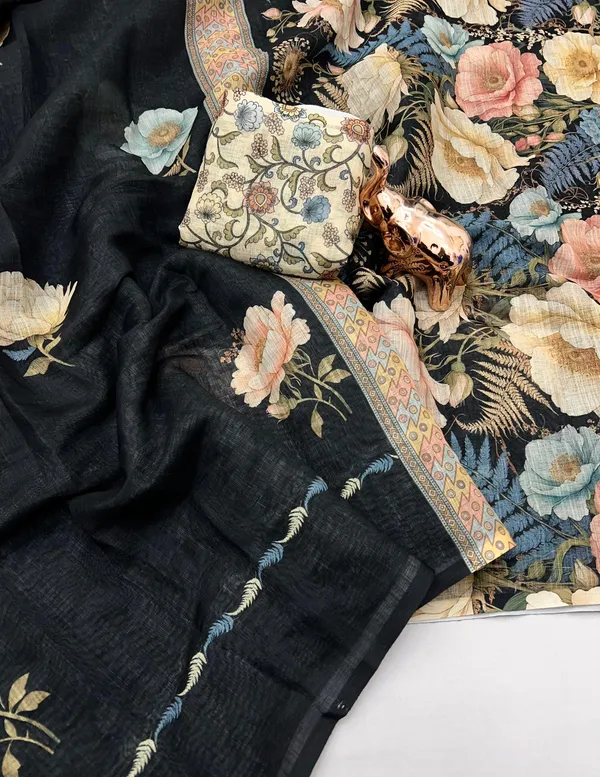 Kalamkari_Patola__Pure_Linen_Saree_And_Batin_Blouse_-_Gajari_Pink