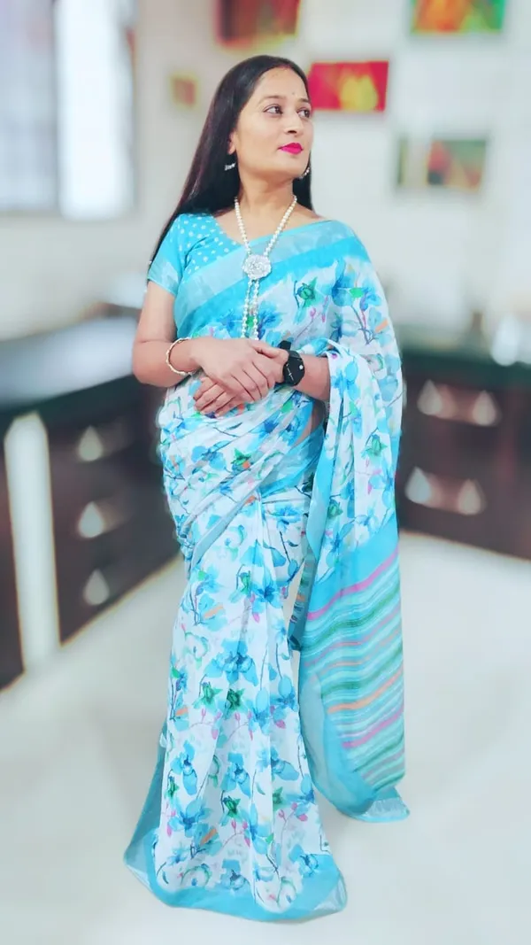 Kalamkari_Patola__Pure_Linen_Saree_And_Batin_Blouse_-_Gajari_Pink