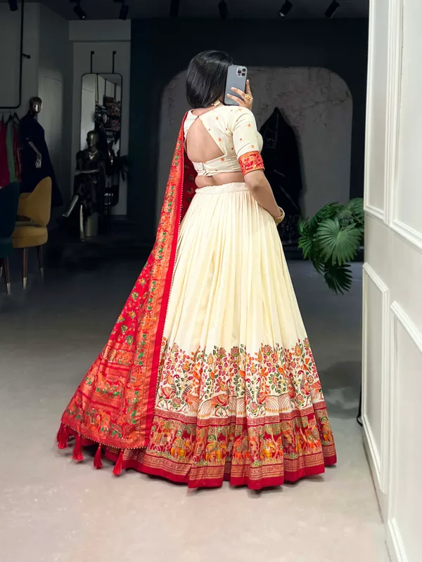 Foil_Printed_Dola_Silk_Lehenga_Choli
