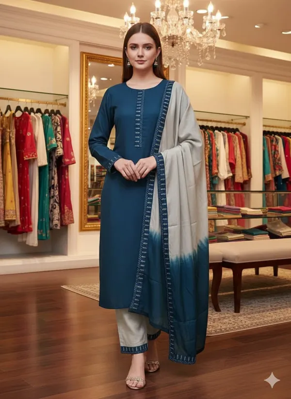 Exclusive_Dress_Material_Suit_For_Women_Slub_Cotton_Tie_Work