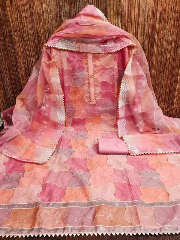 Unstitched_Organza_Silk_Work_With_Position_Print_Dress_Material_For_Her_With_4.10_Meter_Top_And_Bottom_With_1.50_Meter_Inner_And_2.10_Meter_Dupatta