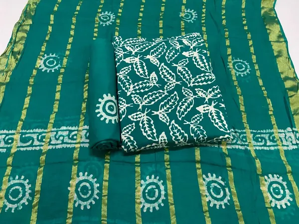 AWESOME_AND_BEAUTIFUL_UNSTITCHED_HEAVY_JAIPURI_SOFT_COTTON_HANDICRAFT_WAX_BATIK_DRESS_MATERIAL_SUIT
