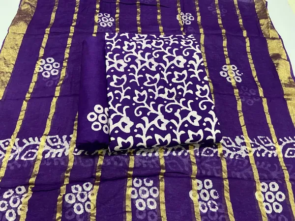 AWESOME_AND_BEAUTIFUL_UNSTITCHED_HEAVY_JAIPURI_SOFT_COTTON_HANDICRAFT_WAX_BATIK_DRESS_MATERIAL_SUIT