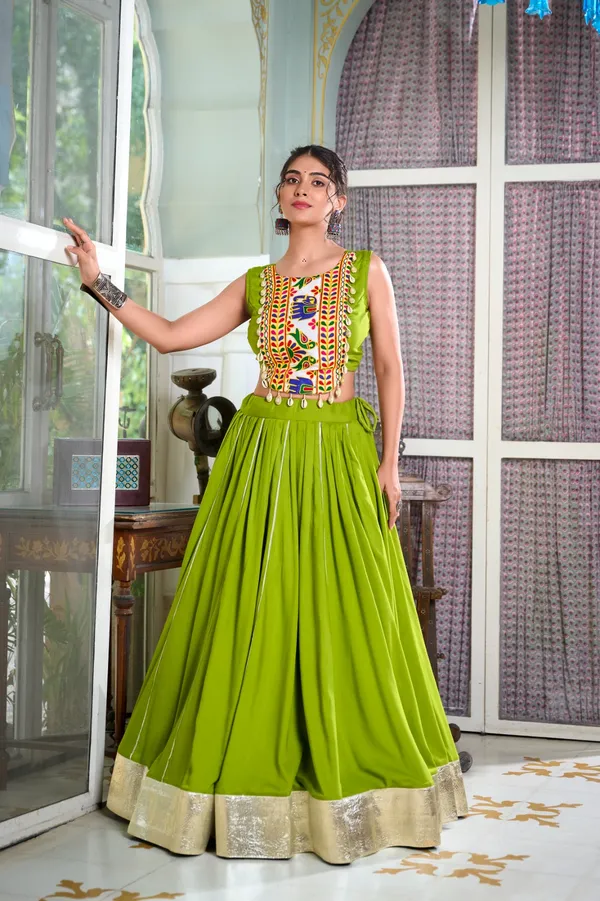 STITCHED_LEHENGA_AND_UNSTITCHED_BLOUSE_RAYON_HEAVY_LEHENGA_CHOLI_WITH_GAMTHI_WORK_BLOUSE