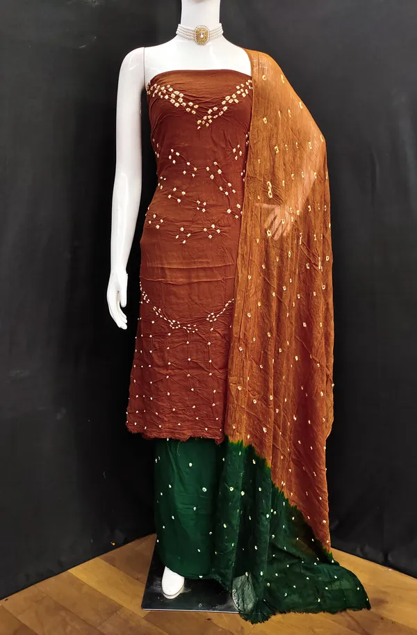Unstitched_Suit_Dress_Material_|_Sandhya_Pure_Rayon_Hand_Bandhej_Bandhani_|_Premium_Unstitched_Suit_Material_For_Her_|_4.50_Meter_Top_&_Bottom_With_2_Meter_Dupatta