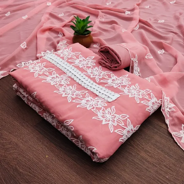 Unstitched_Georgette_Embroidery_Work_Dress_Material_For_Her_With_4.10_Meter_Top_And_Bottom_With_1.50_Meter_Inner_And_2.10_Meter_Dupatta