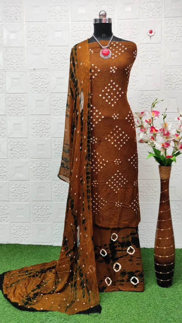 Unstitched_Pure_Rayon_Suit_Dress_Material_|_Sanvi_Hand_Bandhej_Bandhani_|_Premium_Unstitched_Suit_Material_For_Her_|_4.50_Meter_Top_&_Bottom_With_2_Meter_Dupatta