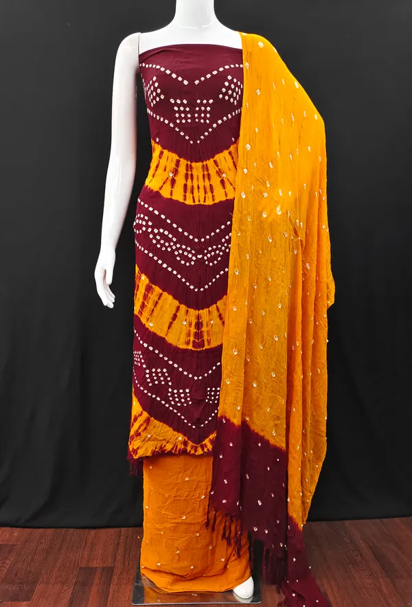 Unstitched_Suit_Dress_Material_|_Sara_Pure_Rayon_Hand_Bandhej_Bandhani_|_Premium_Unstitched_Suit_Material_For_Her_|_4.25_Meter_Top_&_Bottom_With_2_Meter_Dupatta