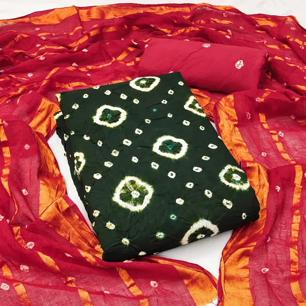 Unstitched_Suit_Dress_Material_|_Sarita_Pure_Cotton_Hand_Bandhej_Bandhani_|_Premium_Unstitched_Suit_Material_For_Her_|_4.50_Meter_Top_&_Bottom_With_2_Meter_Dupatta