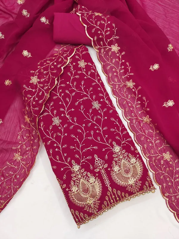 Unstitched_Zamato_Zari_Work_And_Jhalar_Lace_Dress_Material_For_Her_With_4.10_Meter_Top_And_Bottom_With_1.50_Meter_Inner_And_2.10_Meter_Dupatta