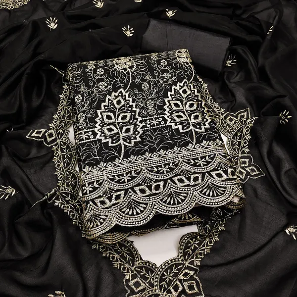 Unstitched_Vichitra_Silk_Embroidery_Work_Dress_Material_For_Her_With_4.10_Meter_Top_And_Bottom_With_1.50_Meter_Inner_And_2.10_Meter_Dupatta