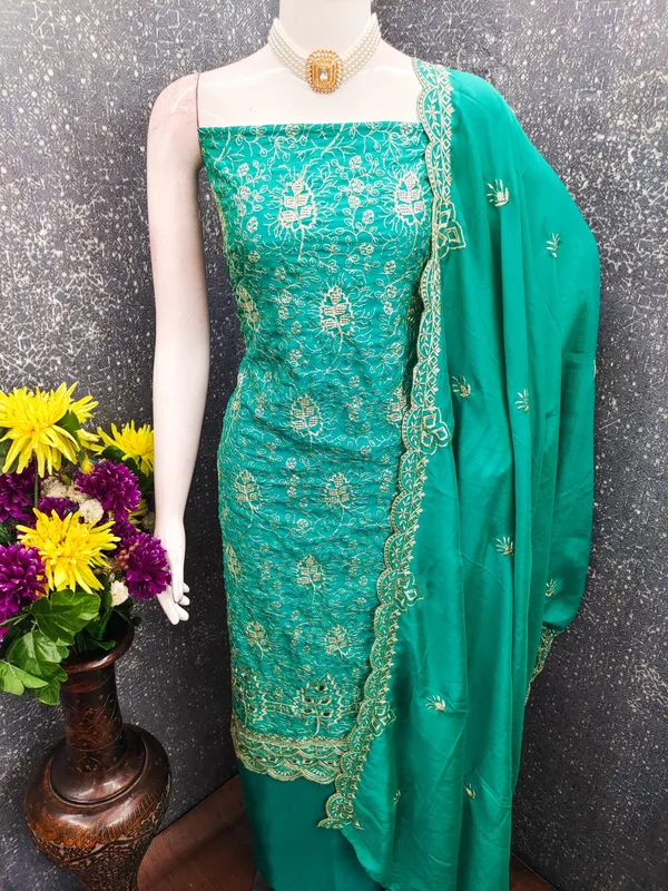 Unstitched_Vichitra_Silk_Embroidery_Work_Dress_Material_For_Her_With_4.10_Meter_Top_And_Bottom_With_1.50_Meter_Inner_And_2.10_Meter_Dupatta