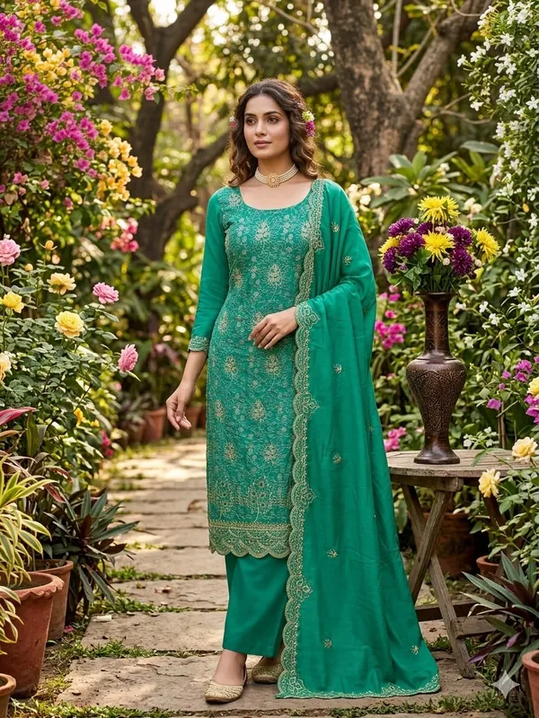 Unstitched_Vichitra_Silk_Embroidery_Work_Dress_Material_For_Her_With_4.10_Meter_Top_And_Bottom_With_1.50_Meter_Inner_And_2.10_Meter_Dupatta