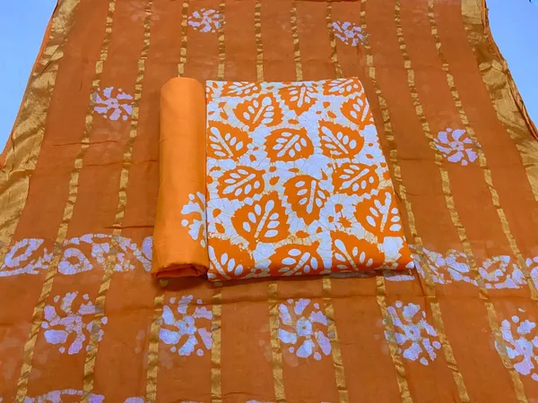 AWESOME_AND_BEAUTIFUL_UNSTITCHED_HEAVY_JAIPURI_SOFT_COTTON_HANDICRAFT_WAX_BATIK_DRESS_MATERIAL_SUIT