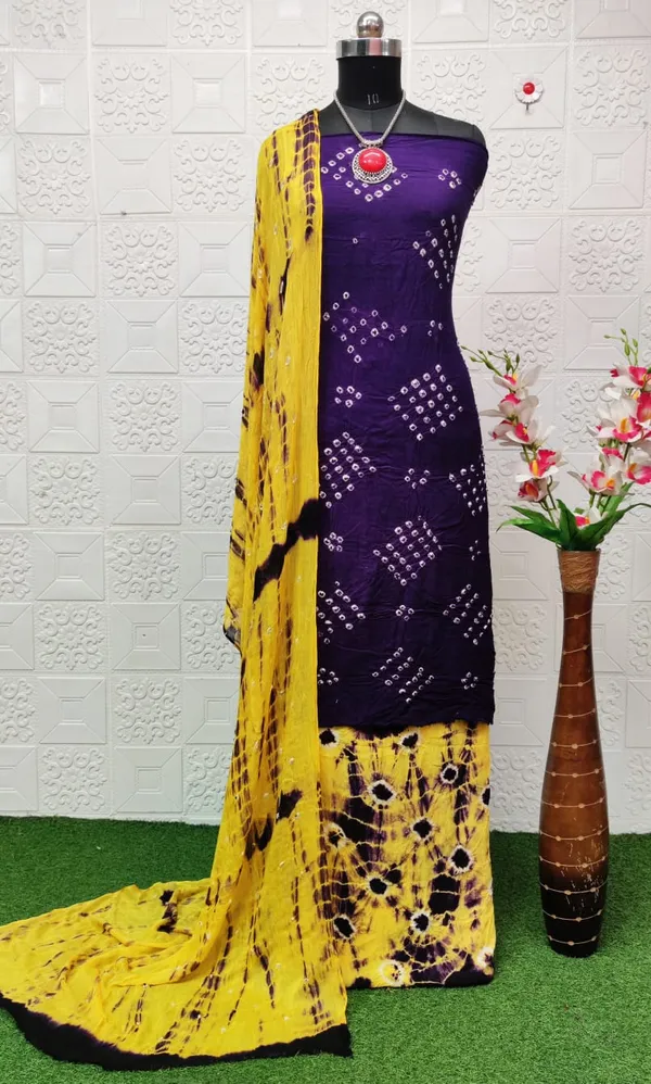Unstitched_Pure_Rayon_Suit_Dress_Material_|_Sanvi_Hand_Bandhej_Bandhani_|_Premium_Unstitched_Suit_Material_For_Her_|_4.50_Meter_Top_&_Bottom_With_2_Meter_Dupatta