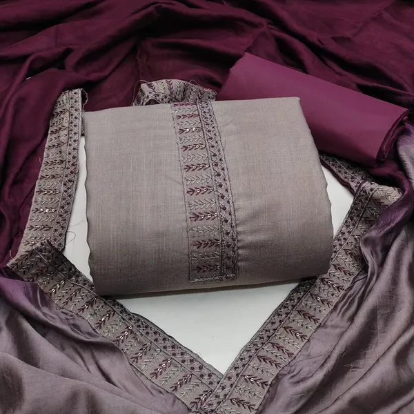 Exclusive_Dress_Material_Suit_For_Women_Slub_Cotton_Tie_Work
