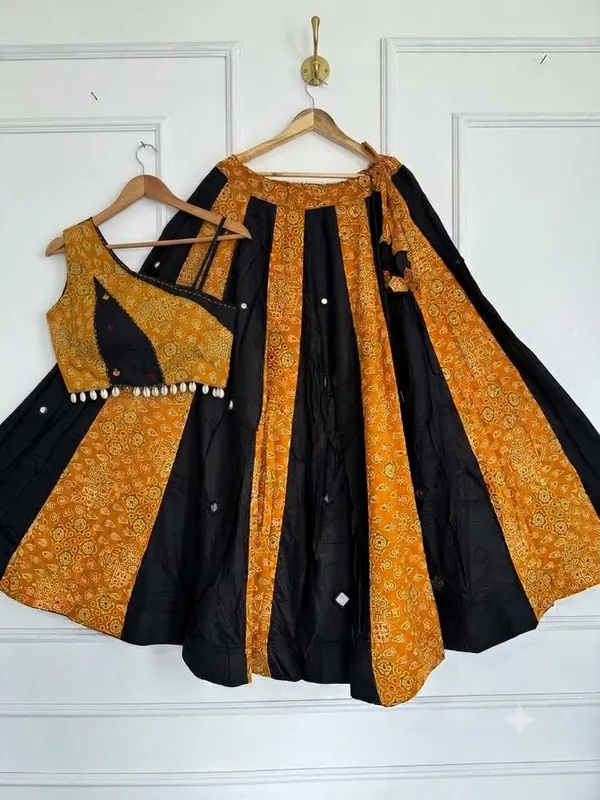 Discover_the_charm_of_Ajrakh_and_Khadi_Cotton,_thoughtfully_brought_together_in_a_Lehenga_Choli_made_for_Navratri