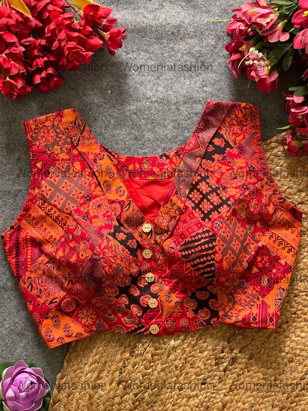 AJRAKH_COLLER_NECK_RED