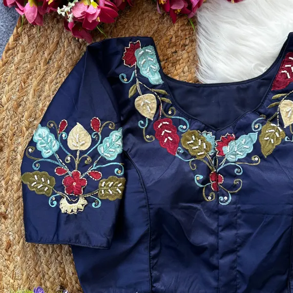 ANIKA_BLUE_PRESENTING_NEW_HANDWORK_BLOUSE
