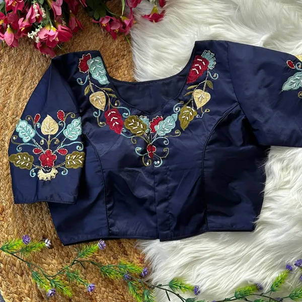 ANIKA_BLUE_PRESENTING_NEW_HANDWORK_BLOUSE